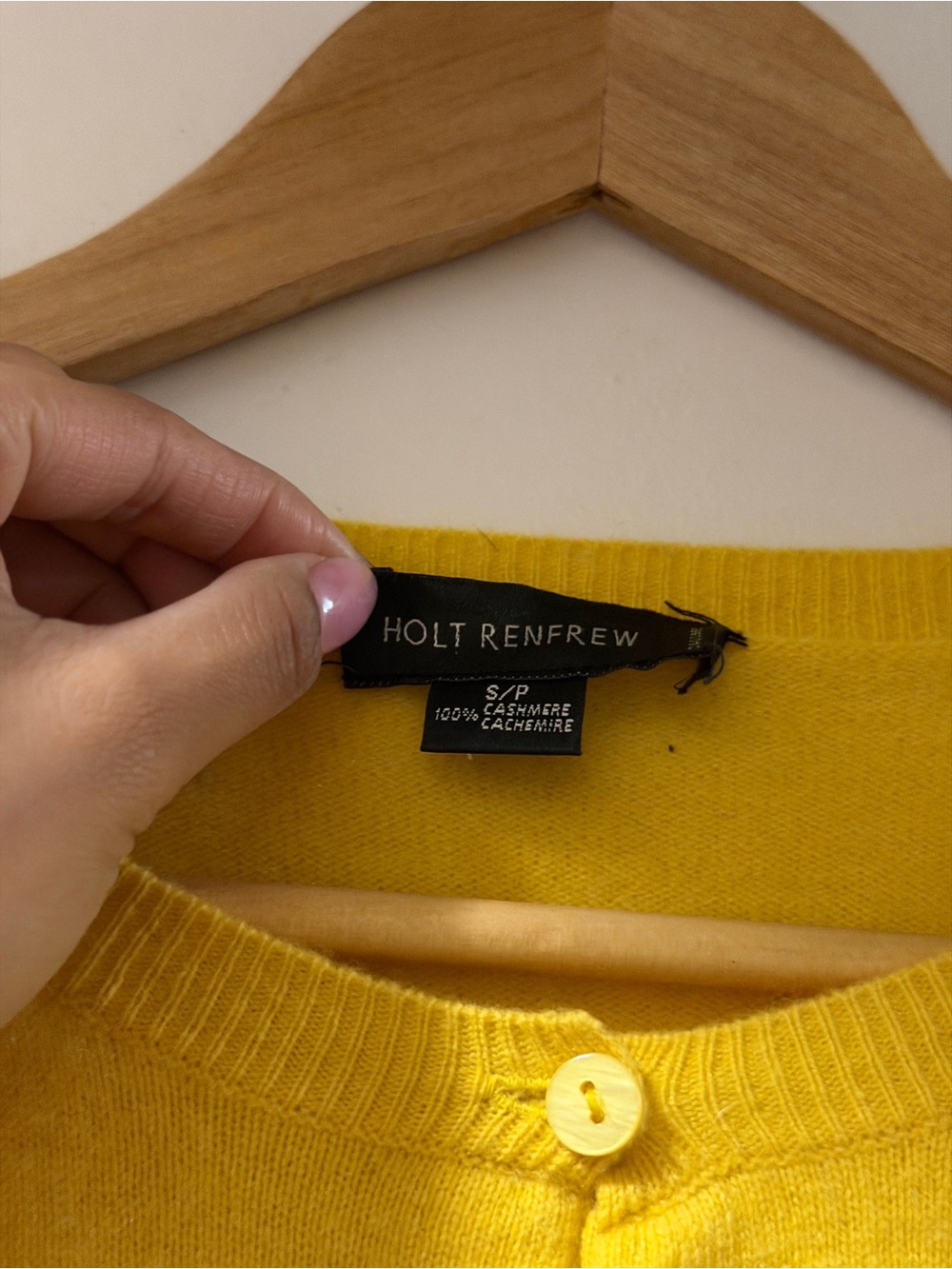 Holt Renfrew Yellow Cashmere Sweater